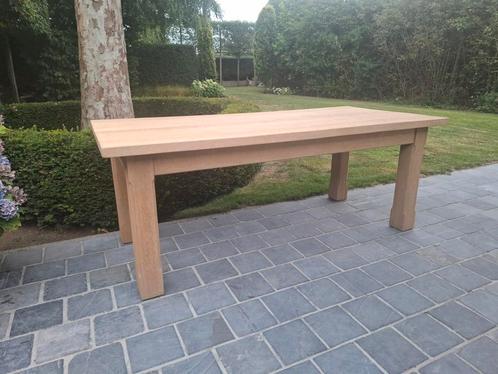 Volledig massief eiken eettafel. Geluchtgomd., Huis en Inrichting, Tafels | Eettafels, Zo goed als nieuw, Ophalen of Verzenden