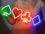 LED lamp neon stijl Poker Kaarten (40x12cm), Verzamelen, Merken en Reclamevoorwerpen, Ophalen of Verzenden, Nieuw