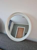 Vintage retro ronde spiegel - wit  - 66 cm, Enlèvement ou Envoi
