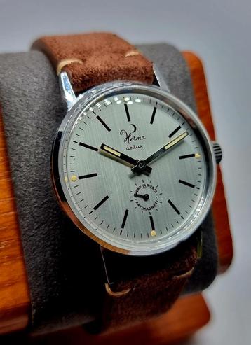 Montre homme Herma de Lux vintage – mécanique révisée & plex beschikbaar voor biedingen