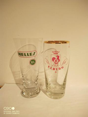 14 verschillende bierglazen Elberg Helles XL export Ixelberg