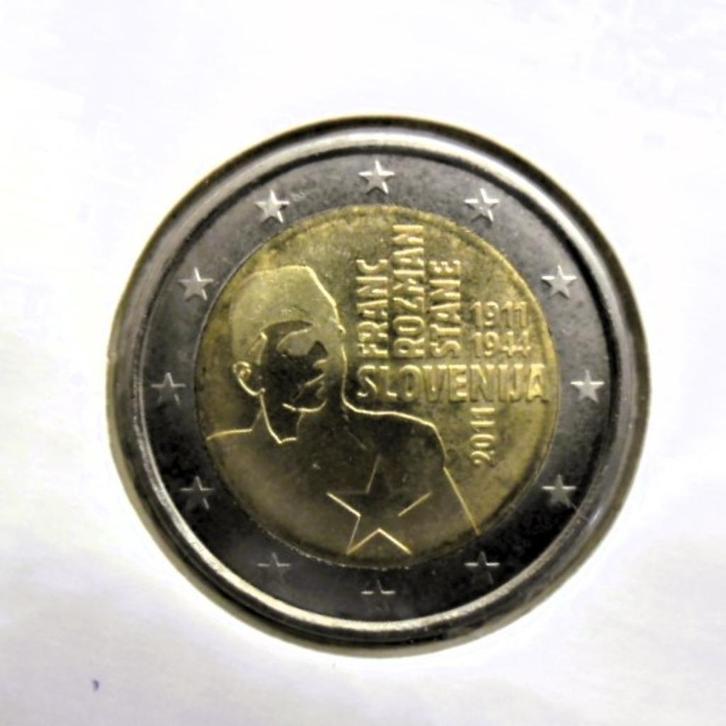 2 euro herdenking 2011 Slovenië Rozman-Stane., Postzegels en Munten, Munten | Europa | Euromunten, Losse munt, 2 euro, Slovenië