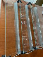 3 Super mooie retro glazen tabletten bij een wastafel, Huis en Inrichting, Ophalen, Gebruikt