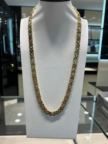 18k goud plat konings ketting MASSIEF beschikbaar voor biedingen