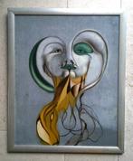 Surrealistisch portret ca. 1980, Antiek en Kunst, Ophalen of Verzenden