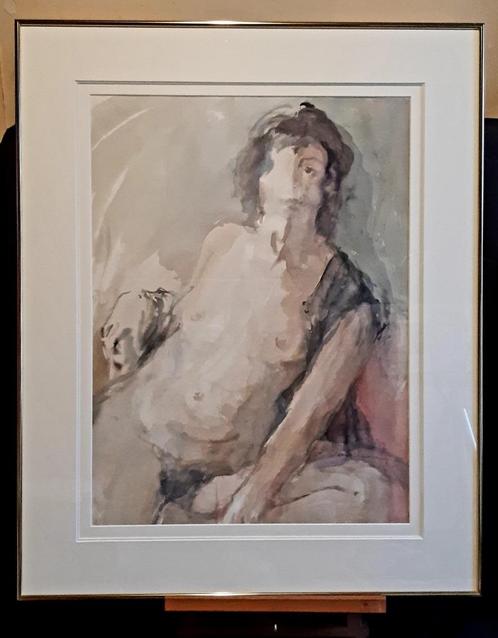 Belle aquarelle nue de Fons Daelman de 1997., Antiquités & Art, Art | Peinture | Classique, Enlèvement