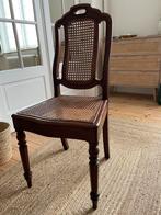Set van twee gecanneleerde stoelen, Twee, Gebruikt, Bruin, Hout