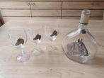 Lot carafe et verres avec cheval en étain, Collections, Enlèvement, Comme neuf