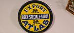 export atlas bock speciale stout Emaille plateau bierplateau, Verzamelen, Merken en Reclamevoorwerpen, Ophalen of Verzenden