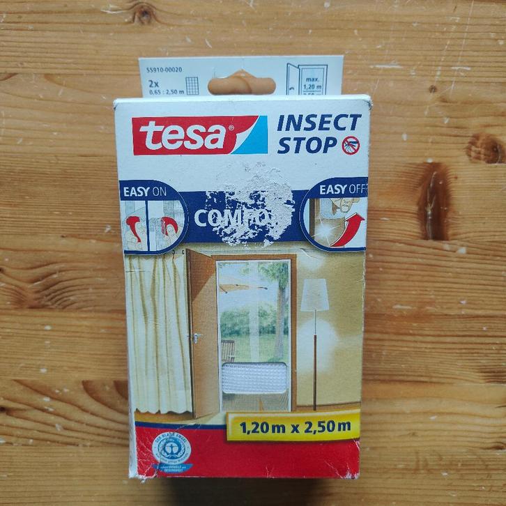 Moustiquaire Tesa Insect Stop pour porte, blanche, neuve, Doe-het-zelf en Bouw, Deuren en Vliegenramen, Nieuw, Buitendeur, Hout