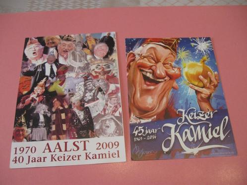 2 foto kaarten Keizer kamiel / Aalst Carnaval, Collections, Photos & Gravures, Comme neuf, Photo, Autres sujets/thèmes, 1980 à nos jours
