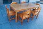 Table vintage avec chaises, Maison & Meubles, Salles à manger complètes, Comme neuf, Enlèvement ou Envoi