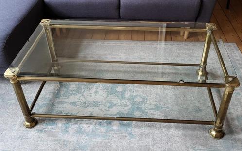 Ancienne table basse vintage en verre, Antiek en Kunst, Antiek | Meubels | Tafels, Ophalen
