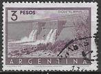 Argentinie 1954/1959 - Yvert 548A - Dam van Nihuil (ST), Verzenden, Gestempeld