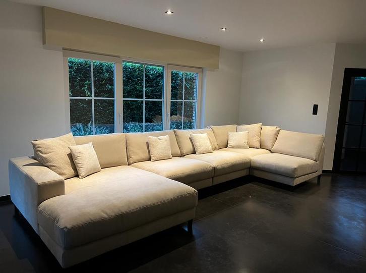 Hoekzetel (U-vorm) met lounge - Gero, Huis en Inrichting, Zetels | Complete zithoeken, Zo goed als nieuw, Overige materialen, Ophalen