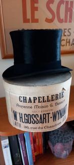 Ancienne boîte à chapeau et haut-de-forme, Antiquités & Art, Antiquités | Vêtements et Textile, Enlèvement ou Envoi