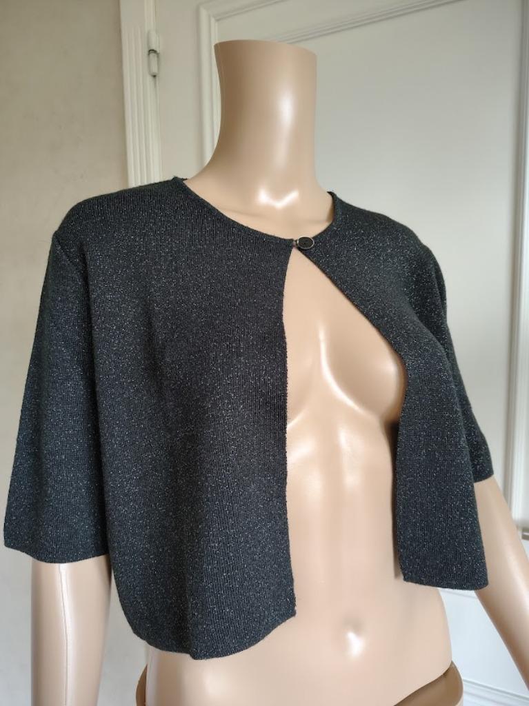 zwarte feestelijk bollero, Verzenden, Maat 36 (S)