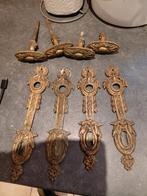 Koperen deurkrukken, Doe-het-zelf en Bouw, Hang- en Sluitwerk, Ophalen, Gebruikt, Koper of Messing, Klink of Kruk