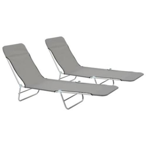 2 inklapbare ligstoelen verstelbaar nieuw in doos, Tuin en Terras, Ligbedden, Nieuw, Verstelbaar, Ophalen of Verzenden