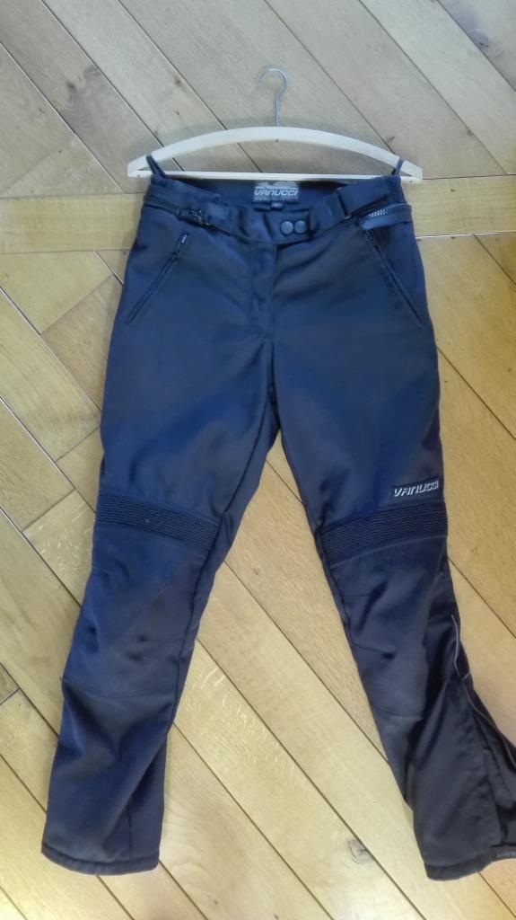 Pantalon de moto noir Vanucci taille S-M, Motoren, Kleding | Motorkleding, Broek | textiel, Dames, Heren, Ophalen of Verzenden