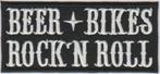 Beer Bikes Rock N Roll stoffen opstrijk patch embleem, Verzenden, Nieuw