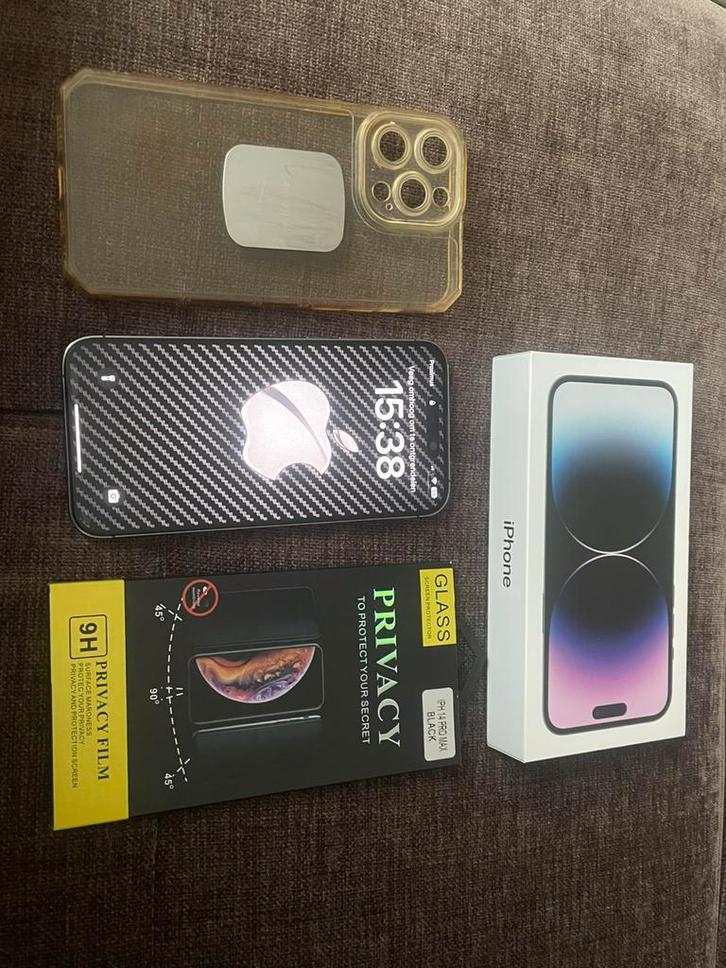 Prachtige nieuwstaat iphone 14 pro max 256GB 90% & extra’s, Telecommunicatie, Mobiele telefoons | Apple iPhone, Zo goed als nieuw