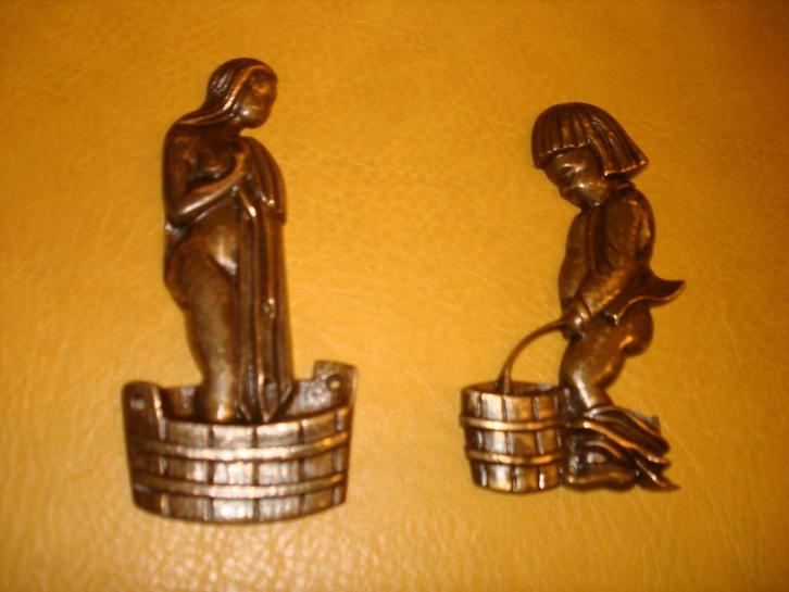 Deurplaatjes in brons, Antiek en Kunst, Antiek | Brons en Koper, Brons, Ophalen of Verzenden