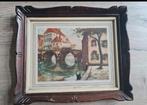 Schilderij "pont de Malines" / Van doorn, Ophalen of Verzenden