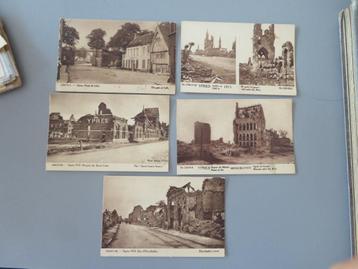 lotje 5 postkaarten WO1 Ieper ruines Photo Anthony  beschikbaar voor biedingen