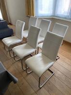 Lederen stoelen, Huis en Inrichting, Stoelen, Ophalen, Overige kleuren, Leer, Zo goed als nieuw