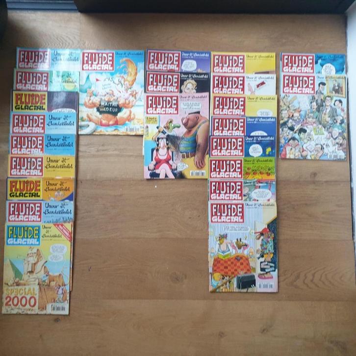 Lot de 22 magazines revues FLUIDE GLACIAL de 1993 à 1997, Verzamelen, Tijdschriften, Kranten en Knipsels, Tijdschrift, 1980 tot heden