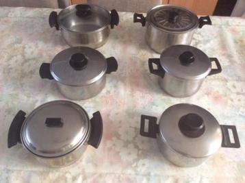 Te koop 6 kookpotten  beschikbaar voor biedingen