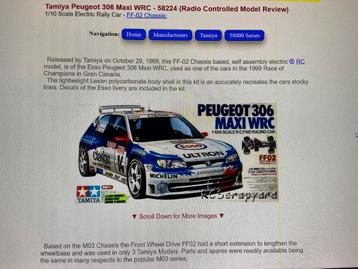 RC Tamiya Peugeot 306 MAXI WRC “ 1998 “ NAGELNIEUW beschikbaar voor biedingen