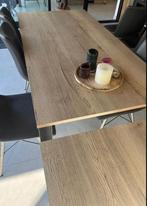 Moderne tafel én bijzet/ontbijttafel 90x90cm en 90x180cm, Huis en Inrichting, Ophalen, Zo goed als nieuw