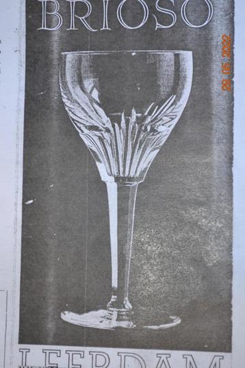 60 kristallen glazen van Leerdam beschikbaar voor biedingen