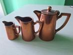 Koffiesetje van 3 roodkoperen kannetjes, Antiek en Kunst, Antiek | Brons en Koper, Ophalen, Koper