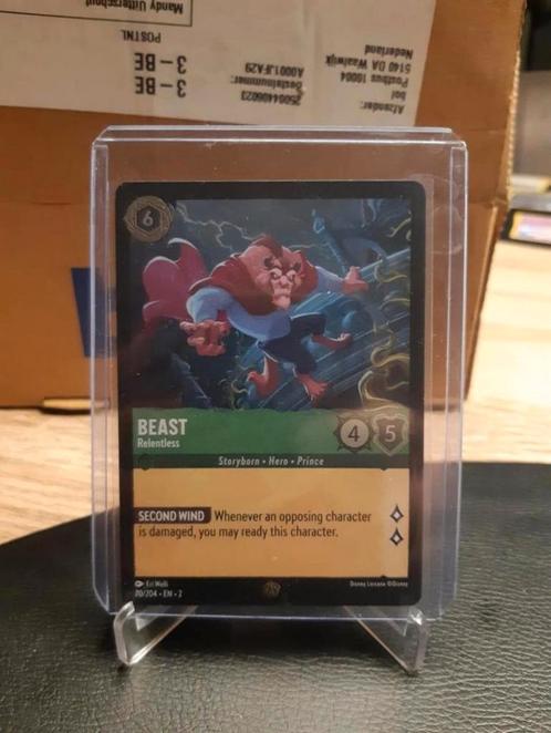 Disney Lorcana: Beast-relentless, Hobby en Vrije tijd, Verzamelkaartspellen | Overige, Zo goed als nieuw, Foil, Ophalen of Verzenden