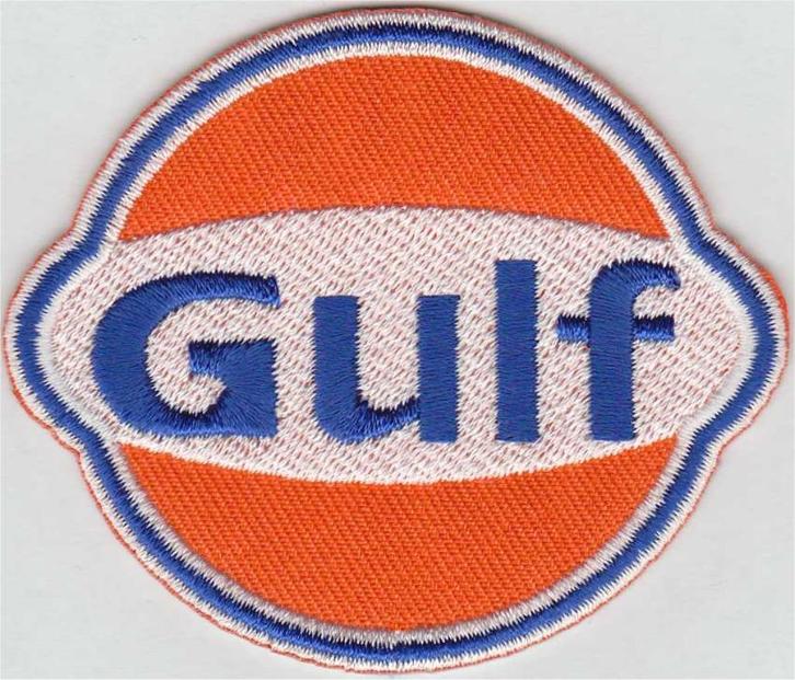 Gulf stoffen opstrijk patch embleem #1, Motoren, Accessoires | Stickers, Verzenden