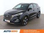 Hyundai Tucson 2.0 CRDi Style 4WD (bj 2015, automaat), Auto's, Zwart, 136 pk, Zwart, Leder