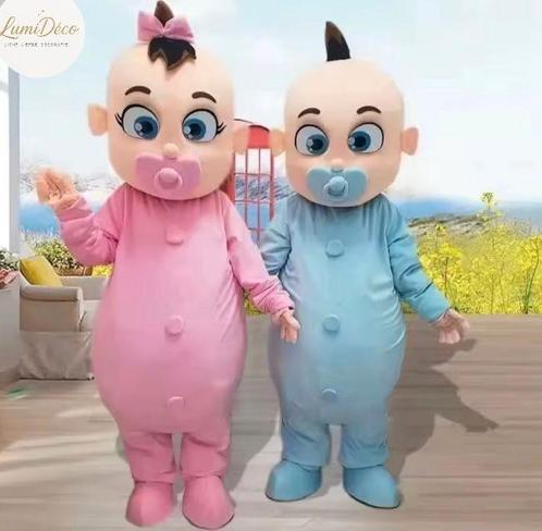 Mascotte te huur gender reveal, Hobby en Vrije tijd, Feestartikelen | Verhuur, Ophalen of Verzenden