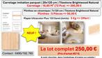 Lot de carrelages parquet +-17M² + plinthes + Joints NEUFS !, Neuf, 60 cm ou plus, Carrelage de sol, Céramique