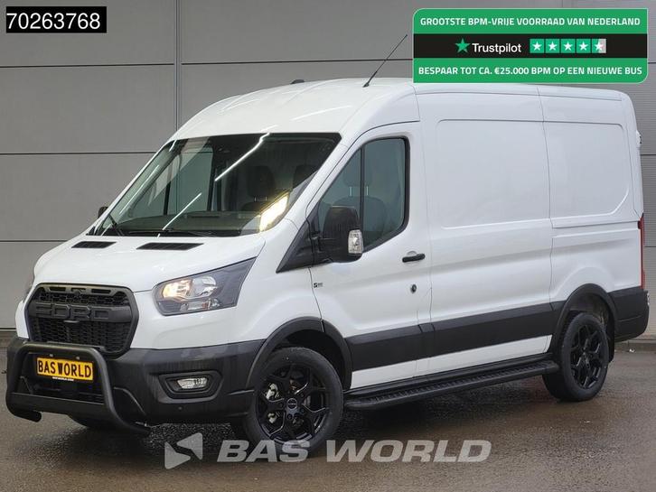 Ford Transit 130pk L2H2 Nieuw! Black Edition Raptor Grill Tr, Auto's, Bestelwagens en Lichte vracht, Bedrijf, Te koop, Achteruitrijcamera