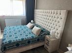 Boxspring te koop, Huis en Inrichting, Ophalen, Beige, Tweepersoons, Zo goed als nieuw