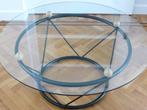 Ronde salontafel met glazen blad, Ophalen, 50 tot 100 cm, Rond, 50 tot 100 cm