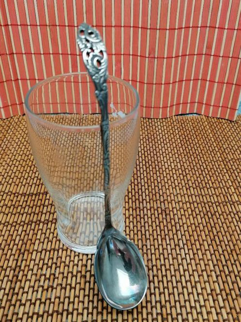 Toffe retro verzilverde lepel /bokaalhanger gesigneerd, Antiek en Kunst, Curiosa en Brocante, Ophalen