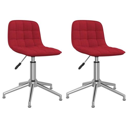 Chaises pivotantes à manger lot de 2 rouge bordeaux tissu, Huis en Inrichting, Zetels | Zetels en Chaises Longues, Nieuw, Ophalen of Verzenden