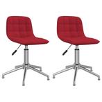 Chaises pivotantes à manger lot de 2 rouge bordeaux tissu, Ophalen of Verzenden, Nieuw