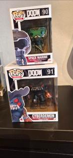 Funko popjes Doom Cyberdemon groot en space Marine klein, Verzamelen, Ophalen