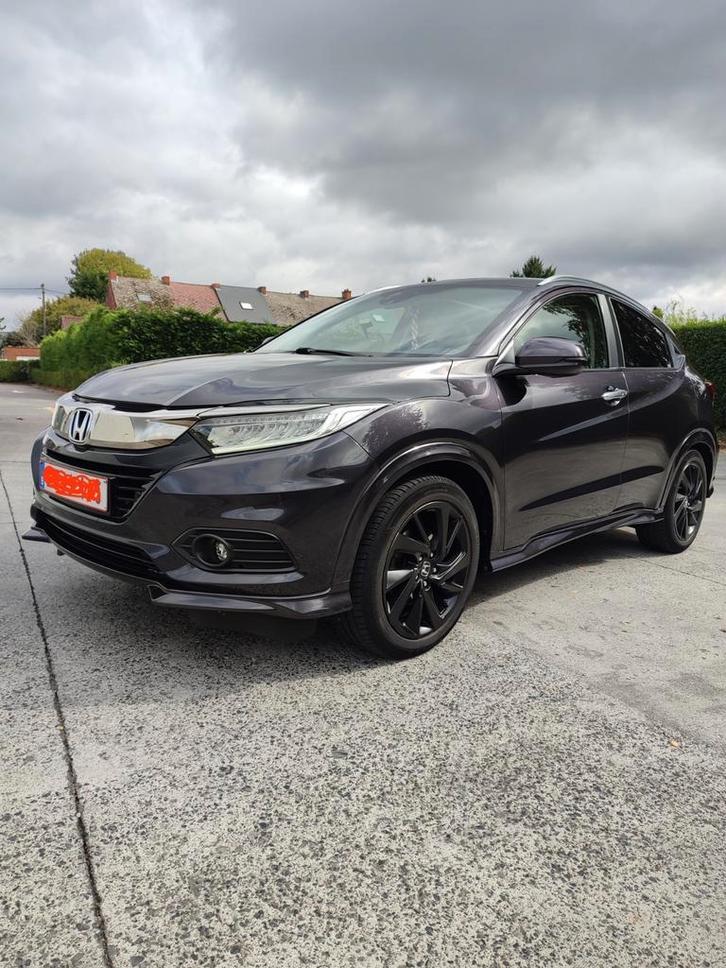 Honda hrv 2021 avec 48000 kms équipée LPG, Auto's, Honda, Particulier, HR-V, LPG, Euro 6, 5 deurs, Automaat, Zwart, Zwart, Leder en Stof
