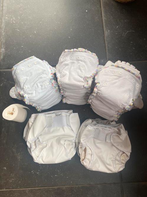 Set van 19 wasbare luiers en 8 ecru beschermende slipjes, Kinderen en Baby's, Badjes en Verzorging, Gebruikt, Overige typen, Overige merken